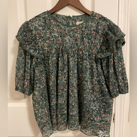 Porridge for Anthropologie Lace Crew-Neck Blouse - Picture 2 of 11